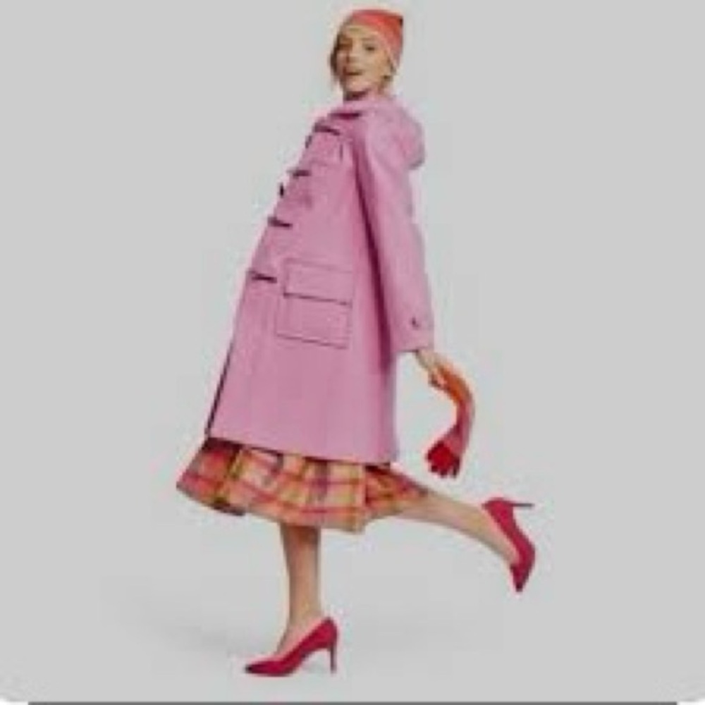 Isaac Mizrahi x Target Pink Toggle Hooded Wool Coat 2X - Picture 4 of 9